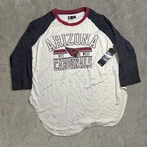 NFL Arizona Cardinals Long Sleeve Tee - Cream and Black
